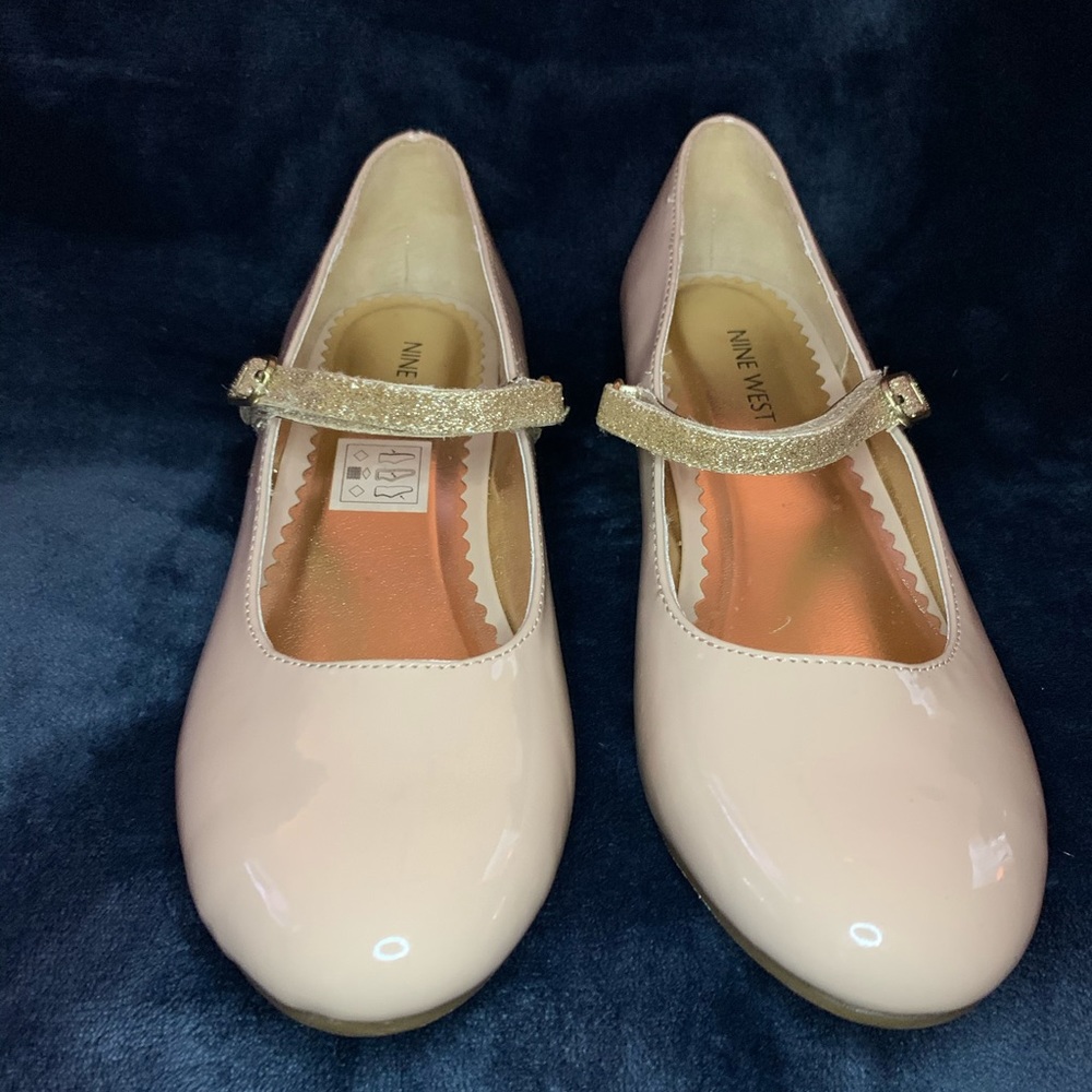 Nine West Girls' Patrece MaryJane Pump Nude Patent